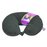 VIAGGI Microbead U Shape Travel Neck Pillow With Fleece - Grey